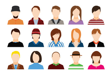 Unidentified people, illustration of diversity: A vibrant illustration showcasing the diversity of people. This collection represents different age, ethnicity, and individuality.