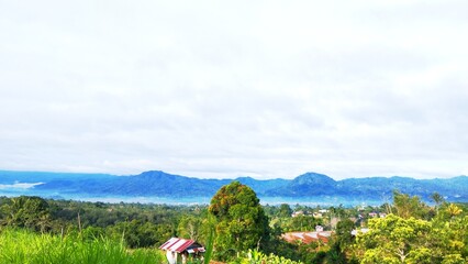Mountain Landscape Under Cloudy Sky
