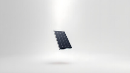 Single Solar Panel in Bright Minimal Composition
