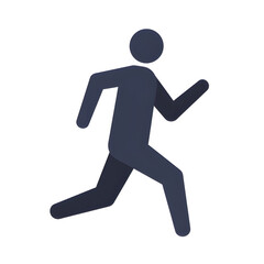 Dynamic Running Figure with Modern Design for Fitness and Sports Applications