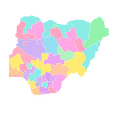 Obraz premium map of nigeria