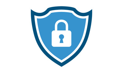 Secure internet icon. Protective shield sign digital security with the image of a padlock. Symbol security protection web. Vector illustration.