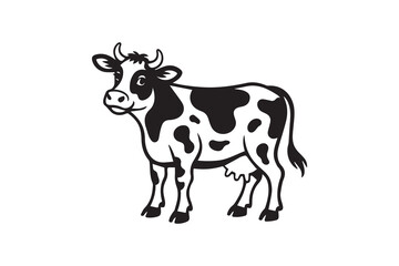 farm cow illustration vector