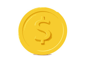 Obraz premium gold coin with dollar sign