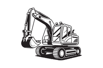 Naklejka premium construction vehicle illustration vector