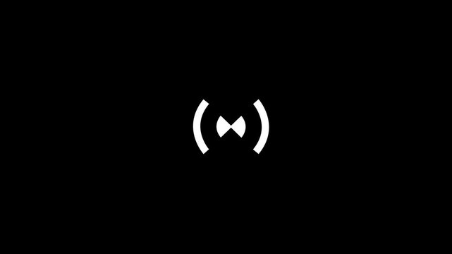 Abstract Glowing Hotspot Icon Animation for Wireless Internet Sharing, Mobile Tethering, Connectivity UI, and Futuristic Network Interface Design. Looping Neon Signal Animation