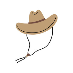 Cowboy accessories set. Western boots, shoes, hat, plants, animals, sheriff star. American country fashion. Flat style vector illustration