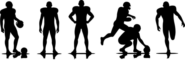  American football,  players, NFL, sports vector graphics bundle