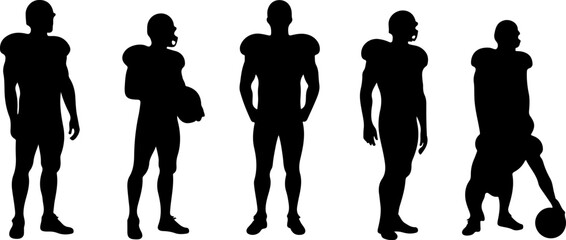  American football,  players, NFL, sports vector graphics bundle