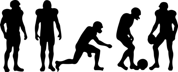  American football,  players, NFL, sports vector graphics bundle