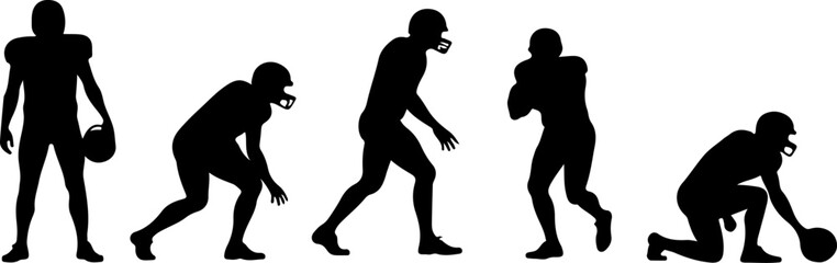 Obraz premium American football, players, NFL, sports vector graphics bundle