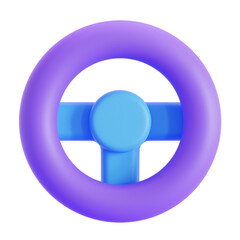 Steering Wheel 3d Icon