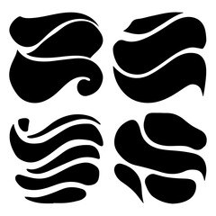 Abstract geometric pattern with sharp lines and defined shapes in a monochromatic black design