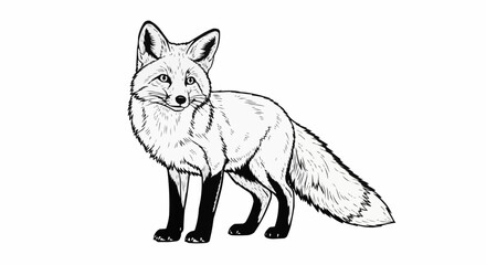 Obraz premium Fox isolated on white