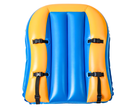 Inflatable snow tube sled for winter fun and recreation on a transparent background