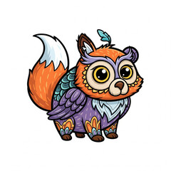 Naklejka premium owl on white