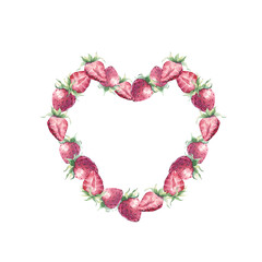 Heart Shaped Strawberry Frame