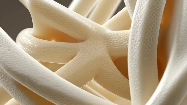 Bone strength close up showing porous structure with interconnected trabeculae supporting natural skeleton design for health and science detailed