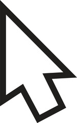 pointer arrow flat icon line art vector illustration