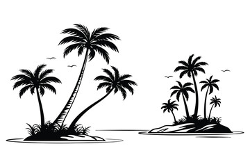 palm tree silhouettes