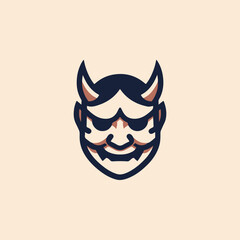Mascot oni mask logo