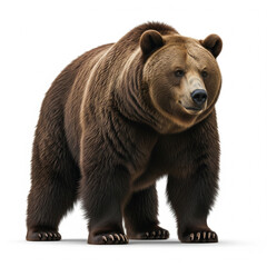 Fototapeta premium brown bear isolated on white