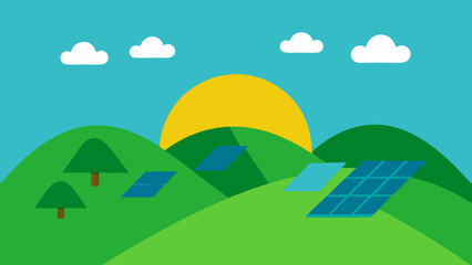 Fototapeta premium landscape with mountains