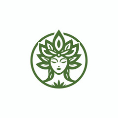 Nature goddess logo