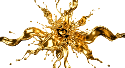 Liquid gold splash explosion fluid dynamics abstract