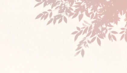 Dappled leaf light and shadow on cream plaster wall,