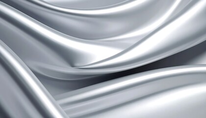 Silver-grey silk fabric with flowing lines and soft reflective light,