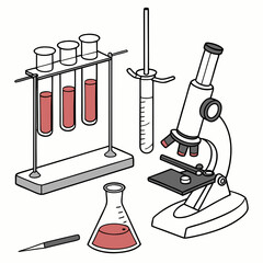 Laboratory Equipment  AI Vector for Educational & Scientific Design