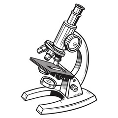 Microscope  AI Vector for Educational & Scientific Design