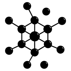 Molecule Structure  AI Vector for Educational & Scientific Design