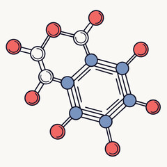 Molecule Structure  AI Vector for Educational & Scientific Design