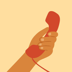 hand holding mobile phone design