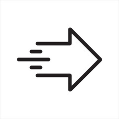 Fast Forward Arrow Icon &ndash; Speed Motion Symbol Vector