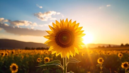 Celebrates the brightness and vibrancy of the sunflower, always facing the light 
