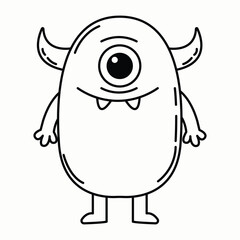 One-Eyed Creature With Sharp Standing Ears And Fangs