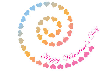 ハートのバレンタインカード
