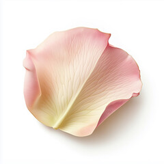 Fototapeta premium A realistic rose petal in pastel pink and beige colors