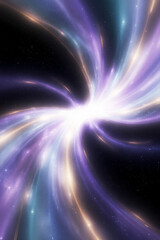 Generative AI Abstract Space Warp Speed Background Wormhole Stars Light Purple Blue Galaxy Universe Cosmic Travel Futuristic Innovation Technology Science Fantasy - Unique Design