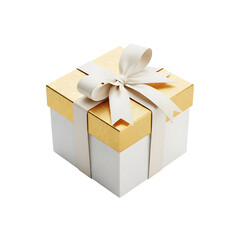Obraz premium Gift box with golden lid and bow