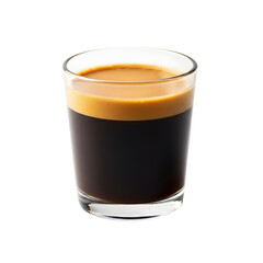 Aromatic coffee layered in a glass