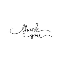 Thank you icon vector logo design template