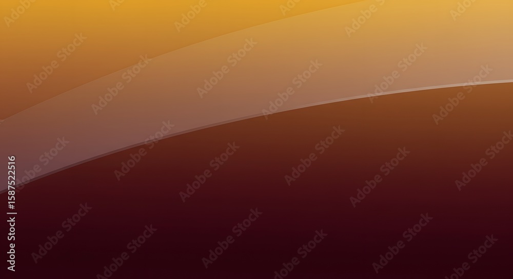 Poster abstract gradient background with curved shapes transitioning from light yellow to dark brown, creat
