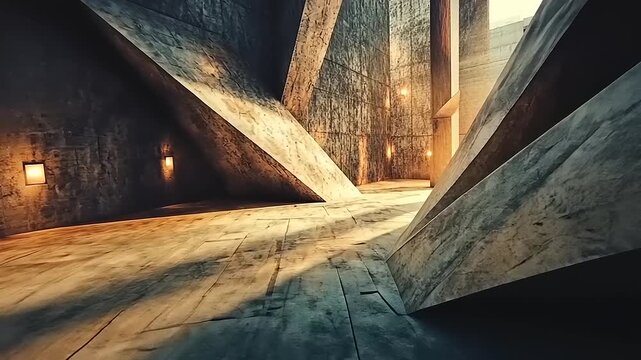 Monumental architecture revealing mysterious structures and architectural passage