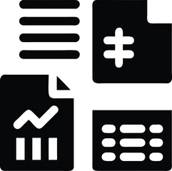Fototapeta premium Business documents and finance icon