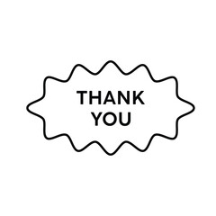 Thank you icon vector logo design template