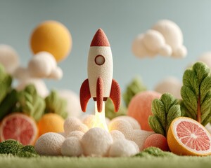 Professional Modern Rocket Launch with Boosters Igniting Above Textured Launchpad Premium Space Industry Content for Tech Marketing and Advertising Campaigns